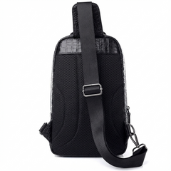 Men’s Croc-Embossed Leather Sling Bag – Modern Everyday Carry