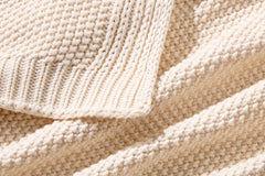 Seed Stitch Cotton Throw Blanket