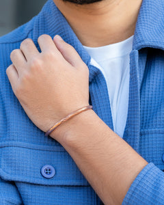 Pure Copper Cuff Bracelet – Distressed