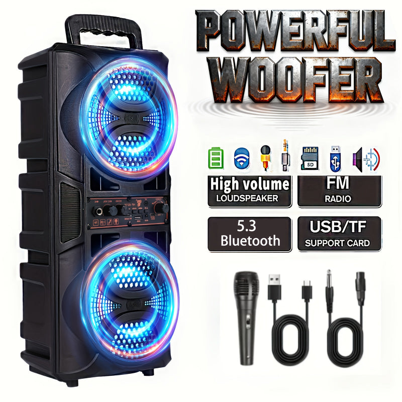 Portable Bluetooth Speaker with Subwoofer Bass, Dual 6.5