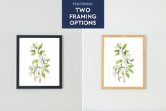 Watercolor Florals Art Print, Framed (12" x 16")