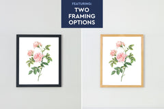Watercolor Florals Art Print, Framed (12" x 16")