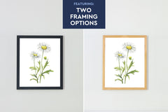 Watercolor Florals Art Print, Framed (12" x 16")