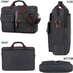 Men’s Canvas Messenger Bag – 17 Laptop Ready