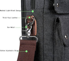 Men’s Canvas Messenger Bag – 17 Laptop Ready
