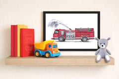 Humongous Trucks Art Print, Framed (16" x 12")