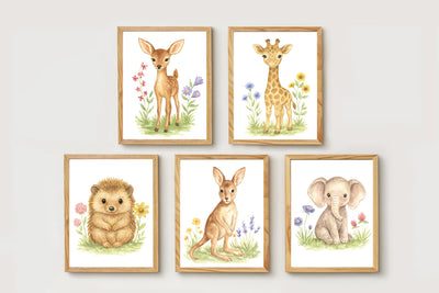 Adorable Baby Animals Art Print, Framed (12