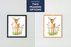 Adorable Baby Animals Art Print, Framed (12" x 16")