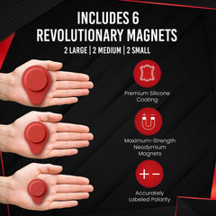 Biomagnetic Therapy Magnet Kit — Neodymium & Silicone (6 Mixed Unit)
