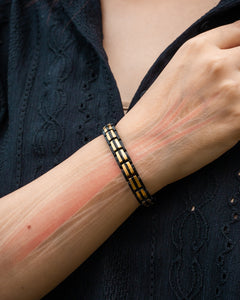 EllipseMAX Magnetic Bracelet for Women (Black & Gold)